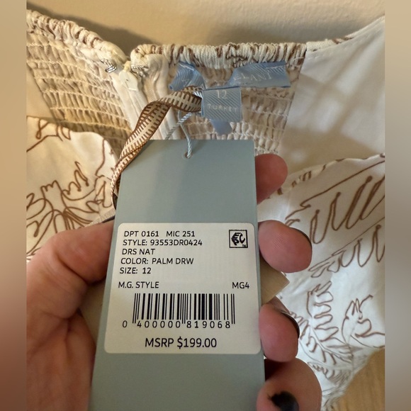 ANTONIO MELANI Cream Patterned Mini Dress - Picture 3 of 4